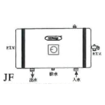 German Pool 德國寶 GPU-6.5E V J JF 25公升 橫掛牆式 圓型中央儲水式電熱水爐 (底出入水) (前置發熱線) (外置電箱)